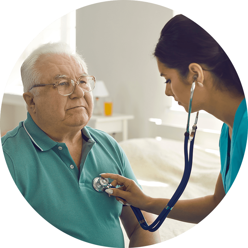 cardiology doctor with patient