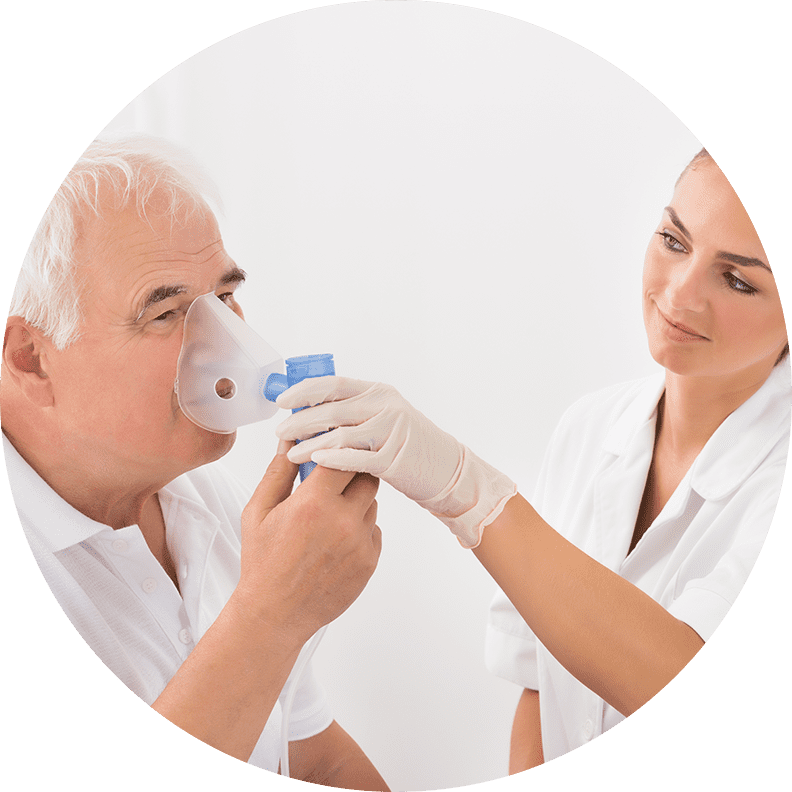 pulmonary doctor with patient