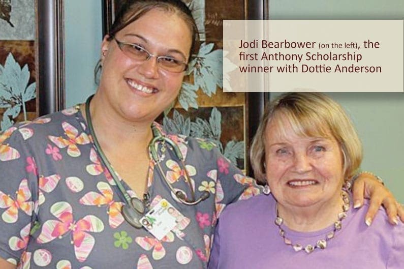 the first Anthony Scholarship winner image