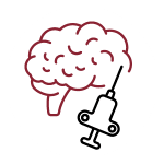 black and red biopsy graphic icon